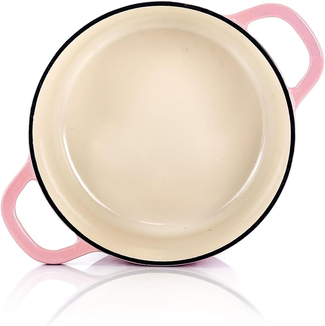 Crock-Pot Artisan 3 Quart Round Enameled Cast Iron Dutch Oven with Lid in Blush Pink