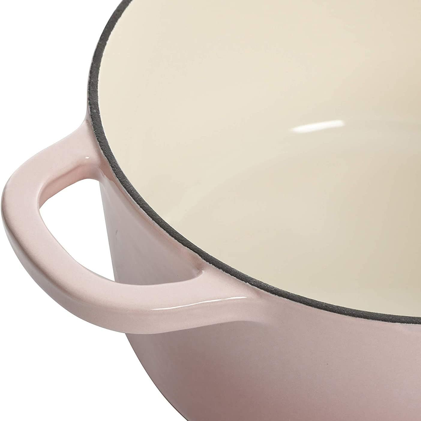 Crock-Pot Artisan 5 Quart Round Enameled Cast Iron Dutch Oven with Lid in Blush Pink