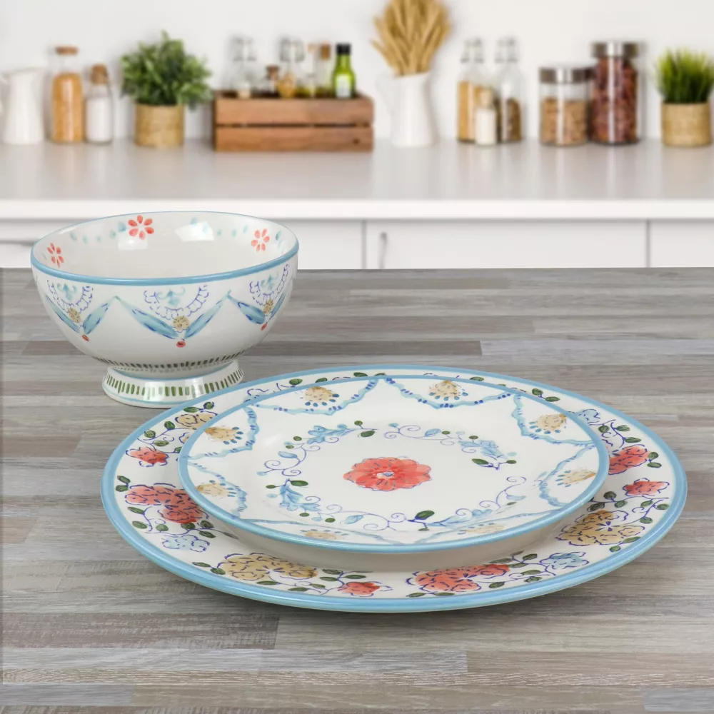 Gibson Elite Anaya 12 Piece Stoneware Dinnerware Set