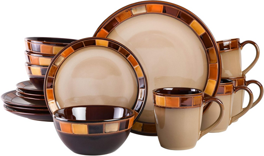Gibson Elite Casa Estebana 16 Piece Stoneware Dinnerware Set