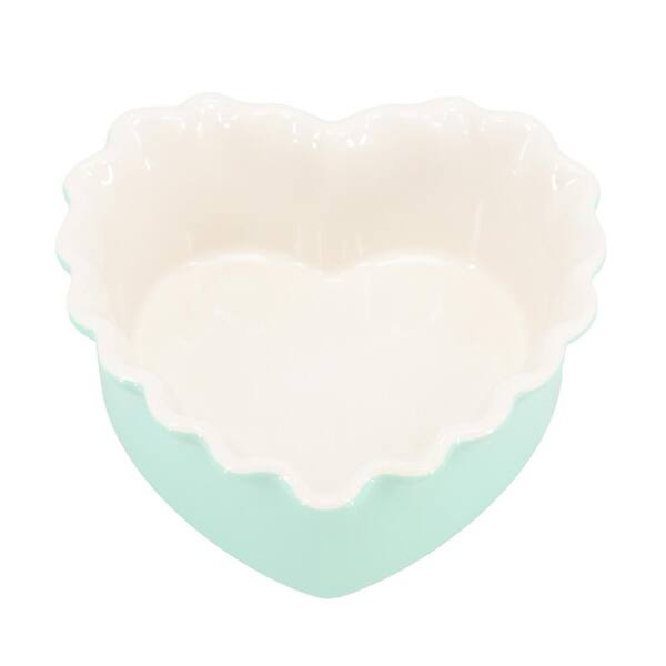 Martha Stewart Hartley 6 Piece 4.1 Inch Stoneware Heart Shape Baker Set